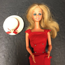 Load image into Gallery viewer, Blinking Eye Doll in Dress &amp; Hat w/Stand 1966 Vintage Collectible
