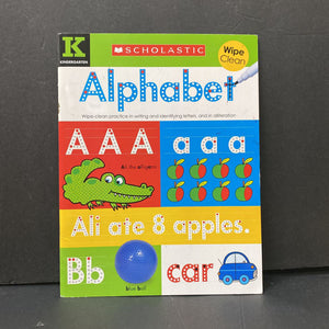 Alphabet Wipe Clean Kindergarten -workbook