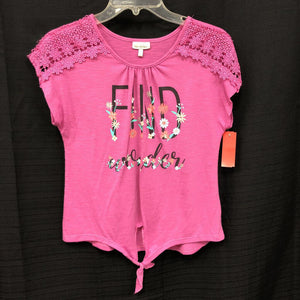 "Find wonder" floral top