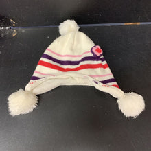 Load image into Gallery viewer, Striped Hat w/ 3 Pom Poms
