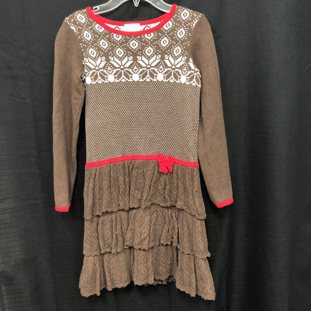Patterned Sweater Dress