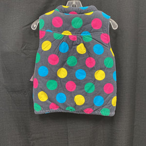 Girls Polka Dot Winter Vest