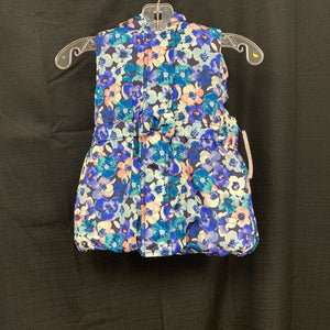 Girls Floral Winter Vest