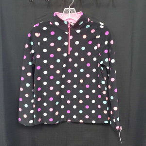 Polka Dot Zip Up Sweater