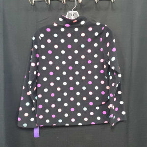 Polka Dot Zip Up Sweater