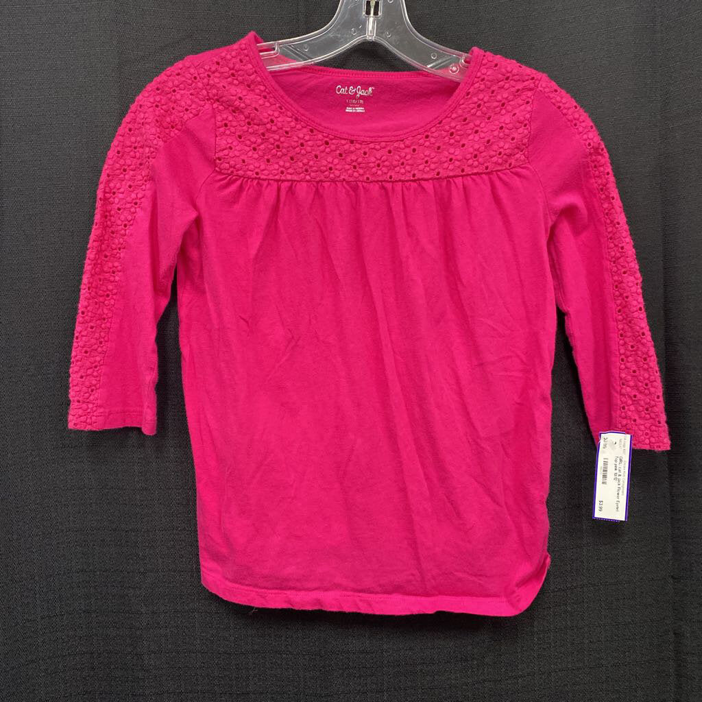 Flower Eyelet Top