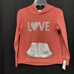 "Love" Reverse Sequin Top