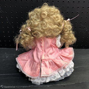 "Peaches" Porcelain Doll in Floral Outfit (Adorables By Angelique)