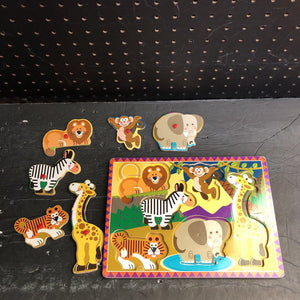6pc Wooden Animal Peg Puzzle