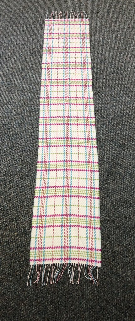 Girls Plaid Fringe Scarf
