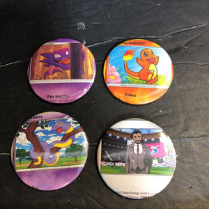 4pc Collectible Pin Buttons