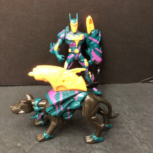 Load image into Gallery viewer, Deluxe Neon Camo Batman w/ Ace the Bathound Figure 1998 Vintage Collectible
