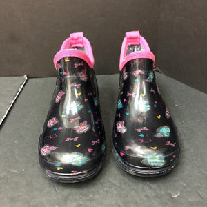 Girls Owl Short Rain Boots