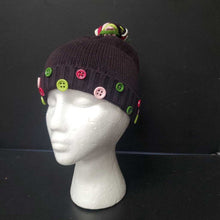 Load image into Gallery viewer, Girls Button Winter Hat
