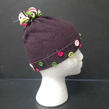 Load image into Gallery viewer, Girls Button Winter Hat
