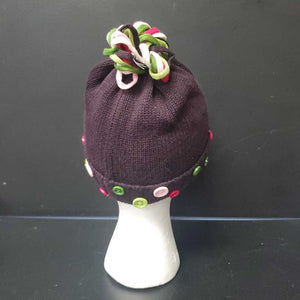 Girls Button Winter Hat