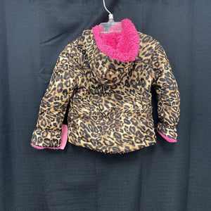 Girls Cheetah Winter Coat