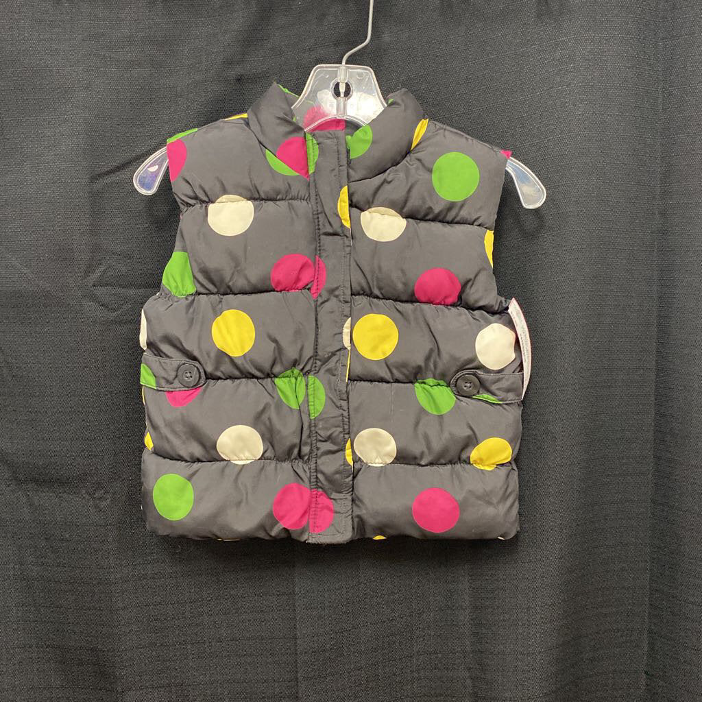 Girls Polka Dot Winter Vest