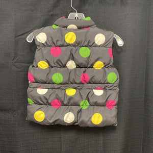 Girls Polka Dot Winter Vest