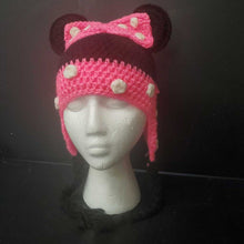 Load image into Gallery viewer, Girls Minnie Mouse Knit Winter Hat
