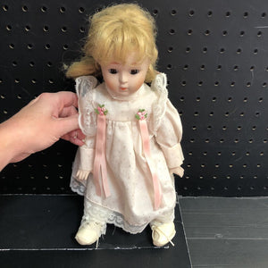 Porcelain Doll in Dress & Shoes