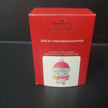 Load image into Gallery viewer, 2020 "Great Granddaughter" Penguin Christmas Ornament
