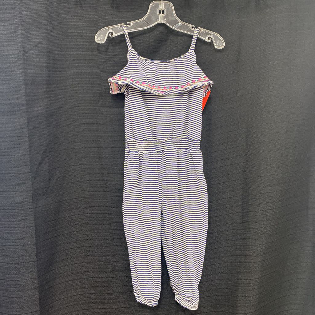 Striped sleeveless jumpsuit