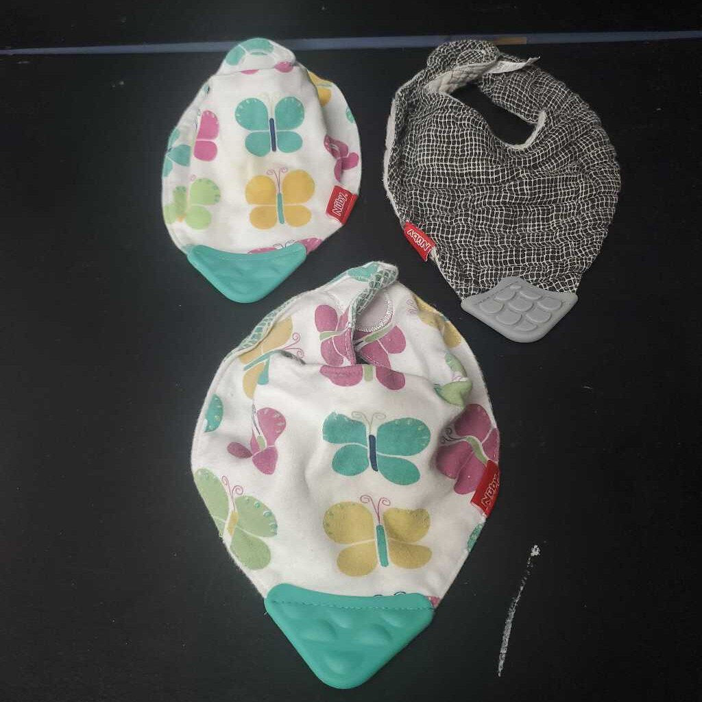 3pk Teething Bandana Bibs