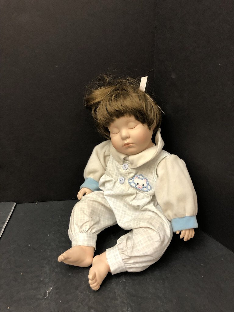 Porcelain Jamie Baby Doll 1991 Vintage Collectible (Danbury Mint)