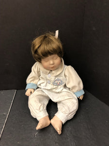 Porcelain Jamie Baby Doll 1991 Vintage Collectible (Danbury Mint)