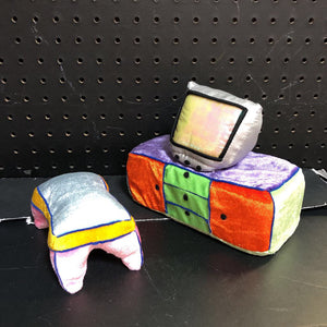 Plush Dresser w/Bench Chair for 13" Doll
