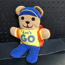 Load image into Gallery viewer, &quot;Let&#39;s Go&quot; Bear w/Backpack
