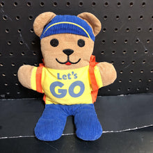 Load image into Gallery viewer, &quot;Let&#39;s Go&quot; Bear w/Backpack
