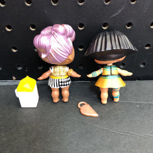 2pk Dolls w/Accesories