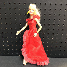 Load image into Gallery viewer, Doll in Sparkly Ruffle Dress &amp; Earrings
