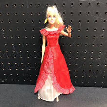 Load image into Gallery viewer, Doll in Sparkly Ruffle Dress &amp; Earrings
