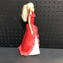 Load image into Gallery viewer, Doll in Sparkly Ruffle Dress &amp; Earrings
