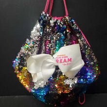Load image into Gallery viewer, "D.R.E.A.M. the tour" Reverse Sequin Drawstring Bag
