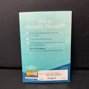 Who is Michelle Obama? (Who HQ) (Megan Stine) (Notable Person) (Black History Month) (Puffin Cover) -series educational paperback