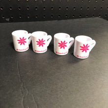 Load image into Gallery viewer, 4pk Flower Coffee/Tea Mugs for 18" Doll
