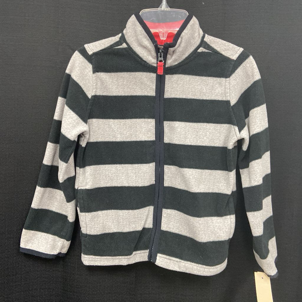 Striped Zip Up Sweater
