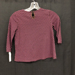 Polka Dot Collared Top