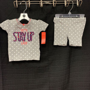 2pc "Lets stay up late" Sleepwear