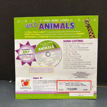 Load image into Gallery viewer, Wild Animals: Sing, Read, Learn! w/music CD (Kim Thompson) -paperback
