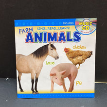 Load image into Gallery viewer, Farm Animals: Sing, Read, Learn! w/ music CD (Kim Thompson) -paperback
