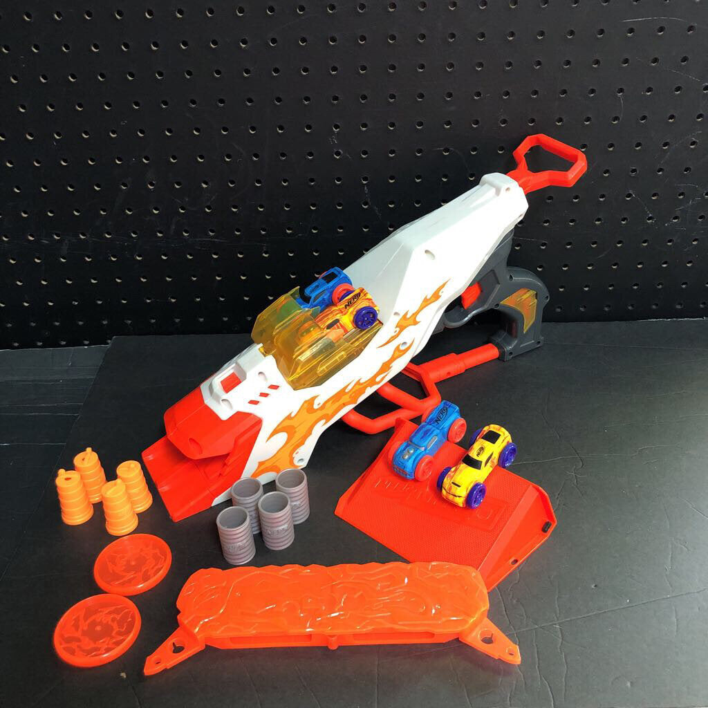 Nitro DoubleClutch Inferno Car Launcher Gun w/Cars & Accessories