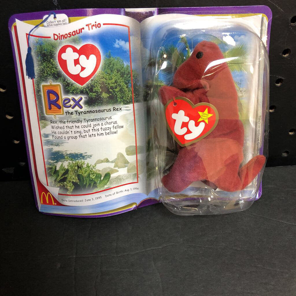 Rex the Tyrannosaurus Rex Dinosaur Teenie Beanie Baby Dinosaur