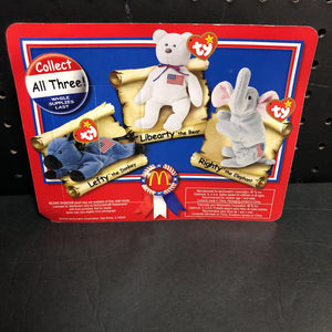 Libearty the Bear USA Teenie Beanie Baby American Trio 2000 Vintage Collectible