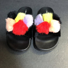 Load image into Gallery viewer, Girls Pom-Pom Slide On Shoes
