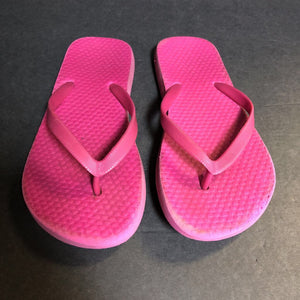 Girls Heart Print Flip Flops